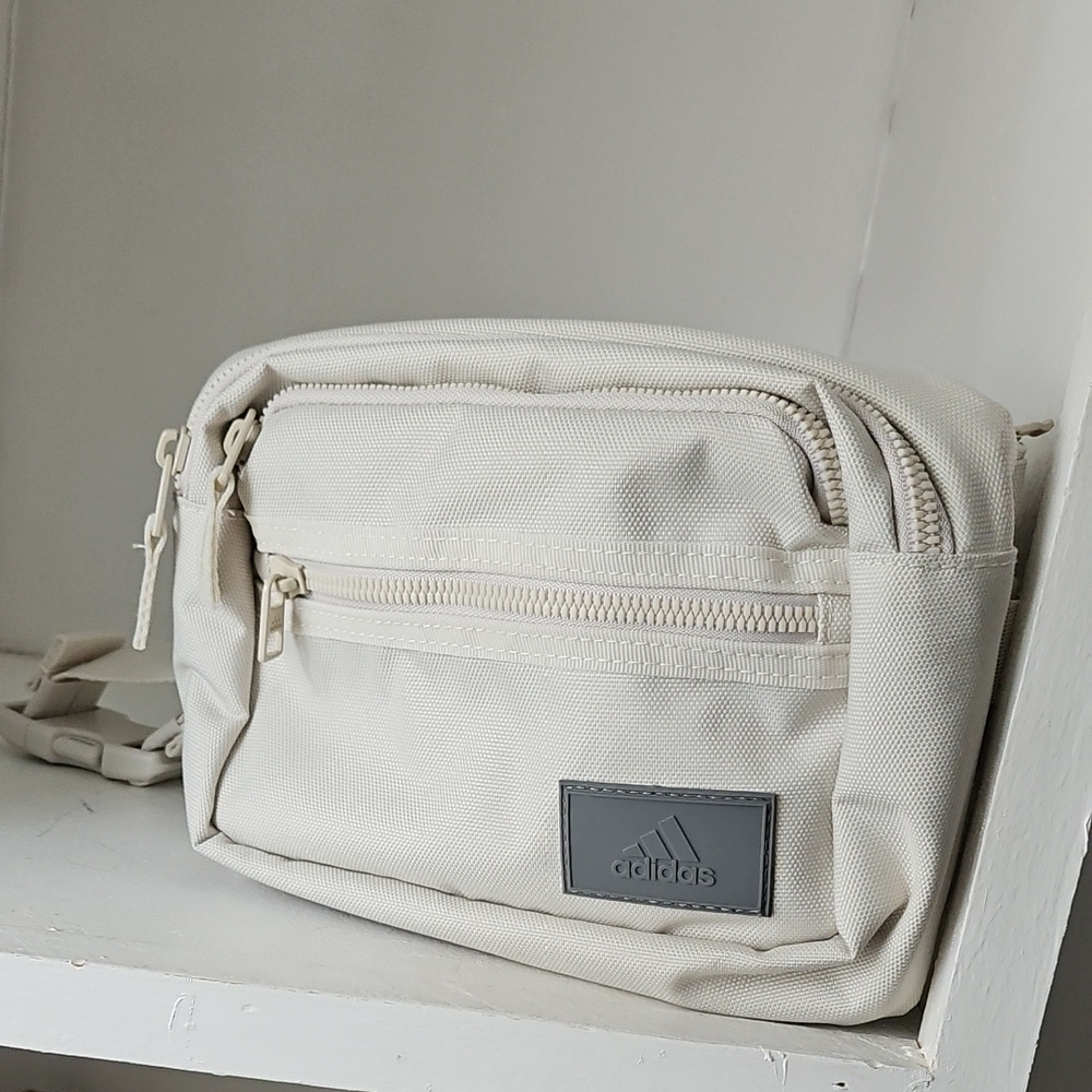 Adidas Cream Belt Bag Minimalist Design